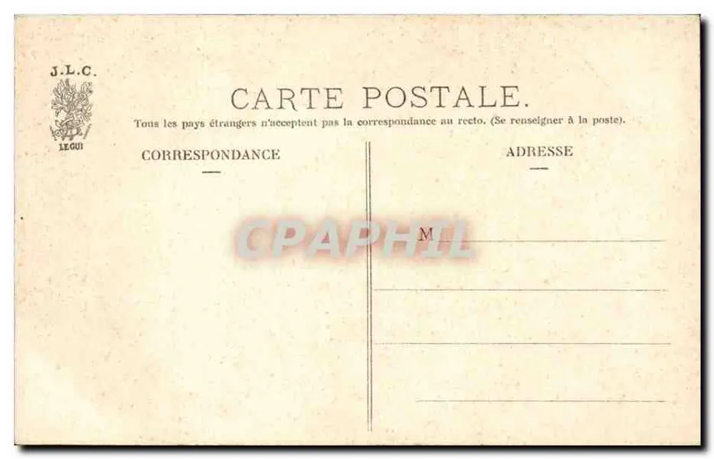 Paris — Bois de Boulogne — Etang de la Grande Cascade — J. L. C. n°249 - Rückseite