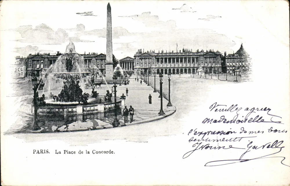 Paris. A Place de la Concorde — editor não visível, número de série não visível - Frente