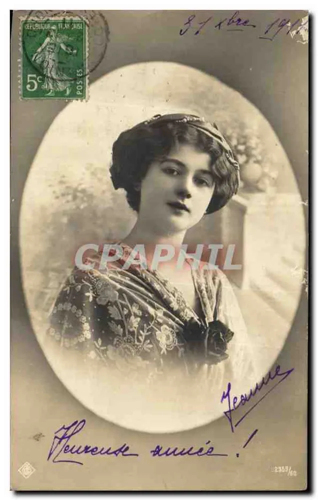Jeune femme — portrait — éditeur inconnu, n° 2959/60 - Recto