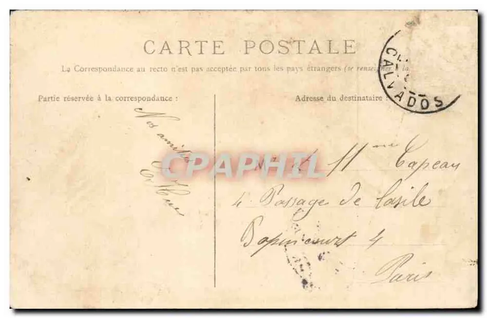 Caen — La Maladrerie — La Caserne — Moulin — Route de Bayeux — Éditeur E.F. - Rückseite