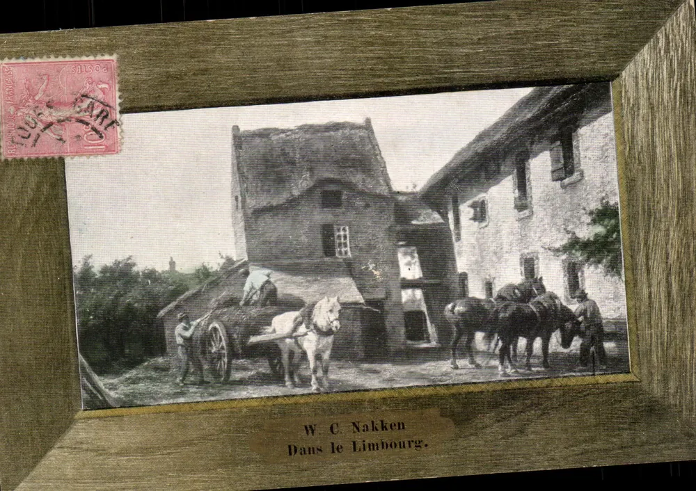 In Limbourg — Dorf-Szene mit Pferdekutsche — W. C. Nakken - Vorderseite