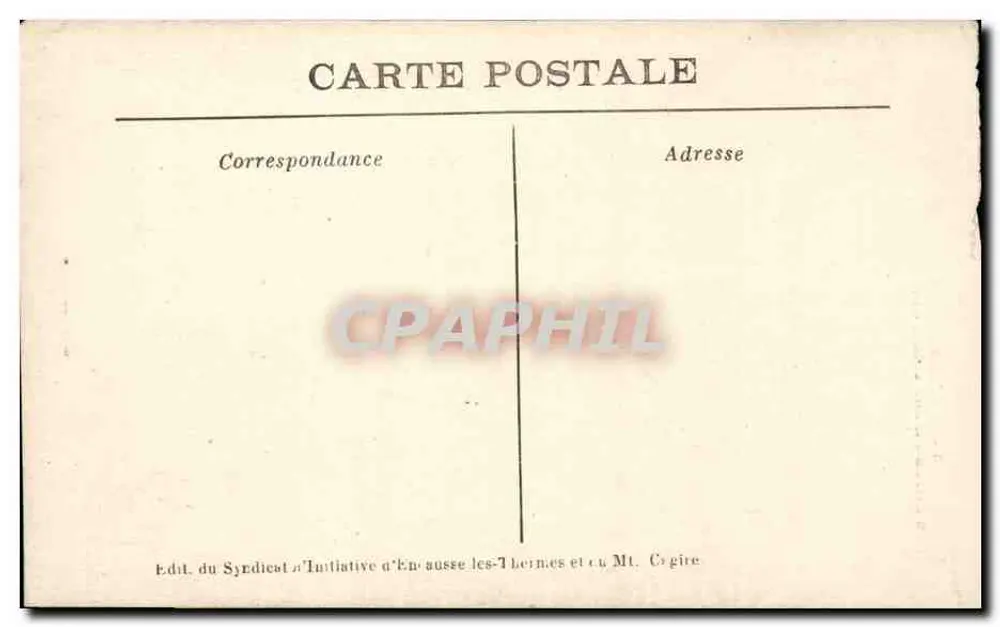 Encausse-les-Thermes — Die Ufer des Job und die Brücke — Édit. du Syndicat d'Initiative - Rückseite