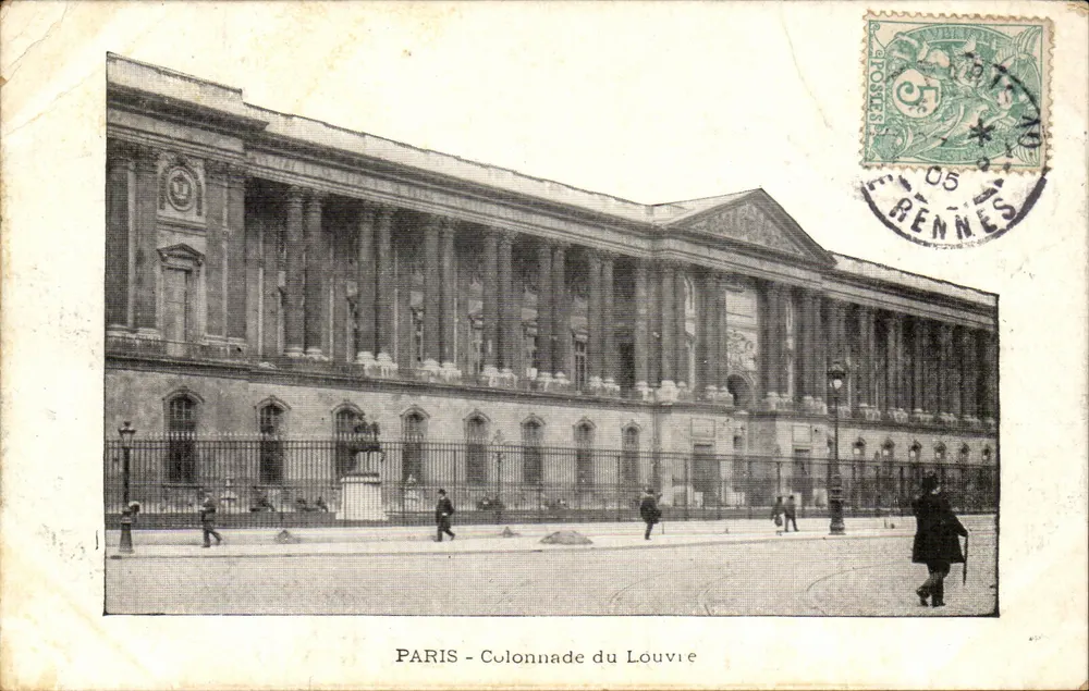 PARIS - Colunata do Louvre — editor não identificado, número de série não visível - Frente