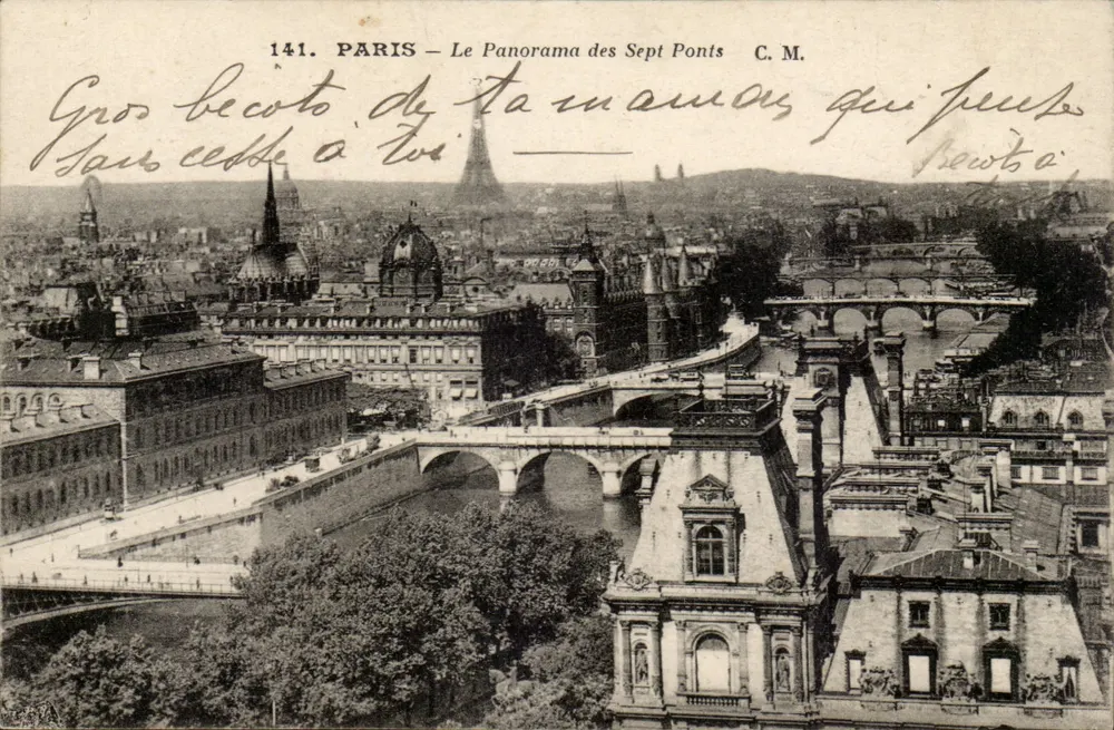 Paris — A Panorâmica dos Sete Pontes — C.M. n°141 - Frente