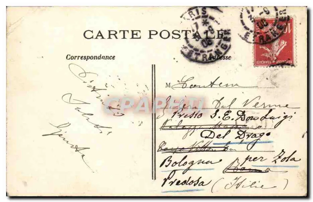Paris — Panorama der Avenue du Bois de Boulogne — C.M. n°896 - Rückseite