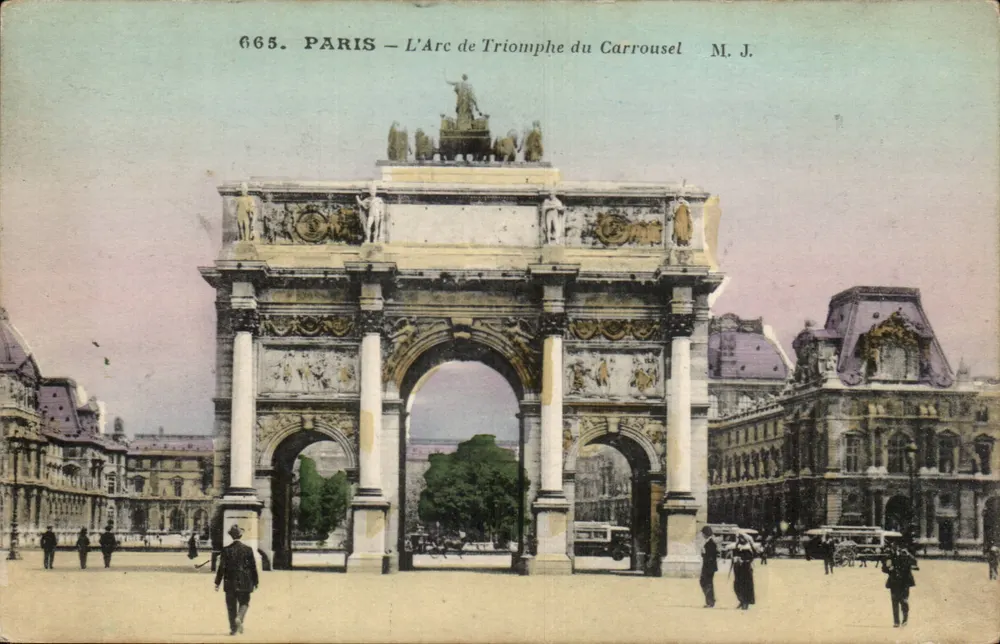 Paris — O Arco do Triunfo do Carrousel — M. J. n° 665 - Frente