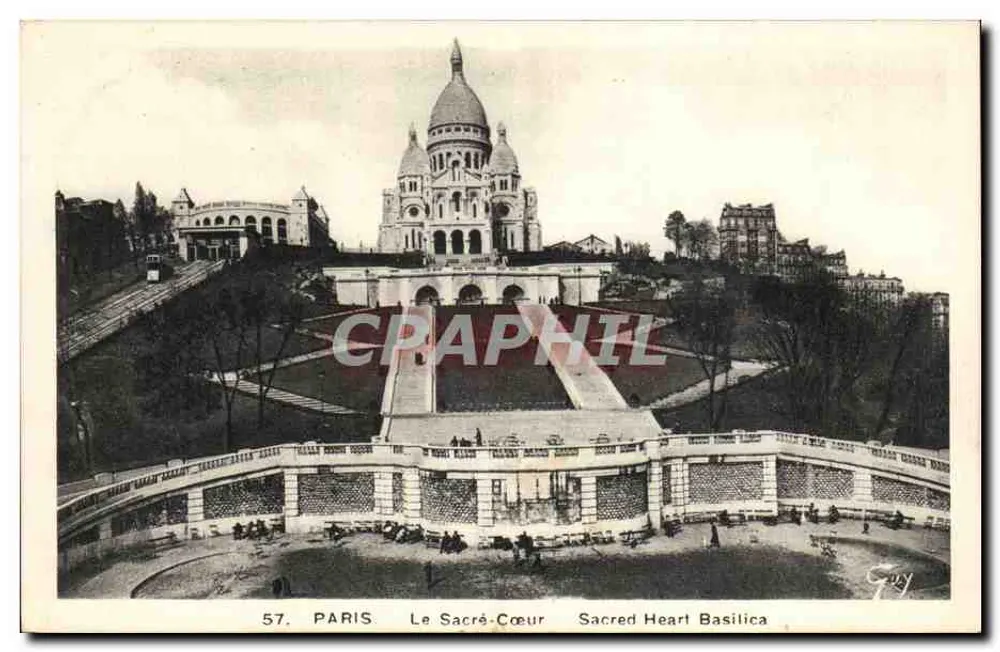 Paris — O Sagrado Coração — editor Guy, n° 57 - Frente