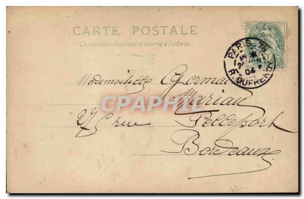 Die alten Straßen von Paris — Rue Git le Cœur — S.I.R. n°199/6 - Rückseite