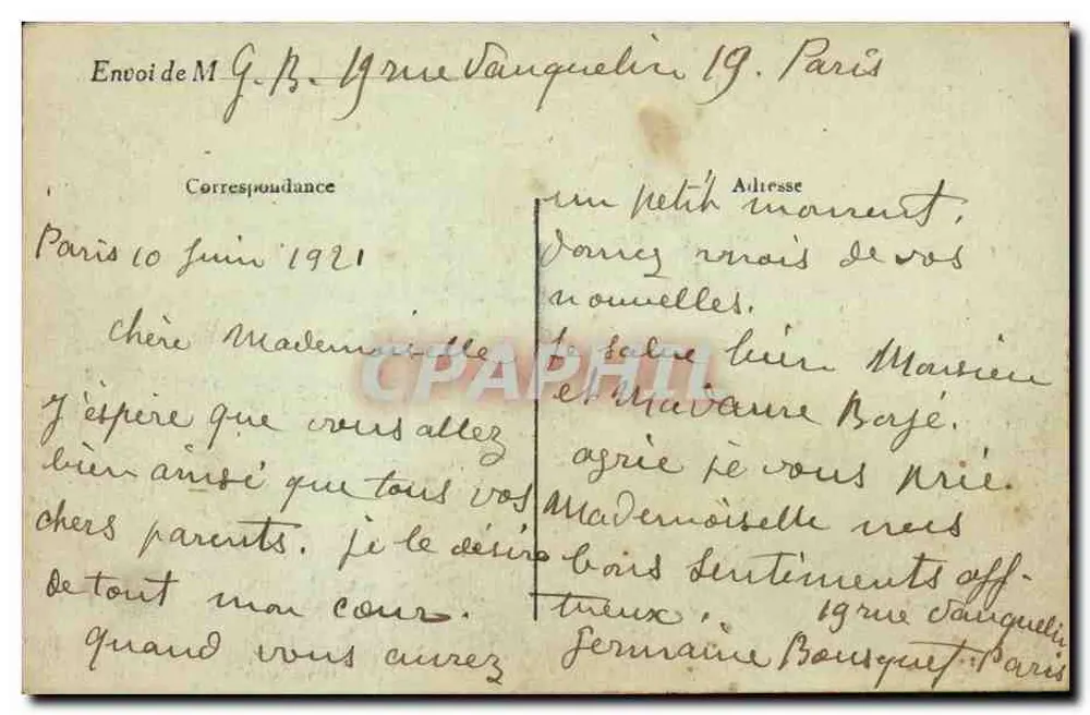 Paris — O Arco do Triunfo e a Place de l'Étoile — A.P. n°444 - Verso