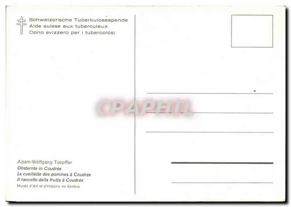 Apfel-Ernte in Coudrée — Adam-Wolfgang Toepffer — Museum für Kunst und Geschichte Genf - Rückseite