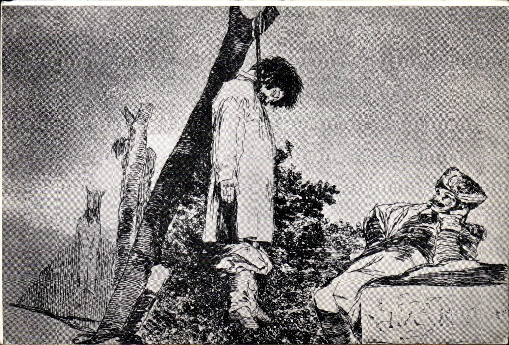 Goya: Desastres de la guerra — Aguafuerte, I — Éditions Solidaridad Pro Presos, Paris - Frente