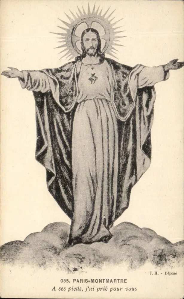 Jesus Christus — religiöse Darstellung — J. H. - Abgegeben, n° 055, Paris-Montmartre - Vorderseite