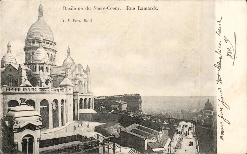 Basilika des Heiligen Herzens — Ansicht von der Rue Lamarck — V.P. Paris Nr. 1 - Vorderseite