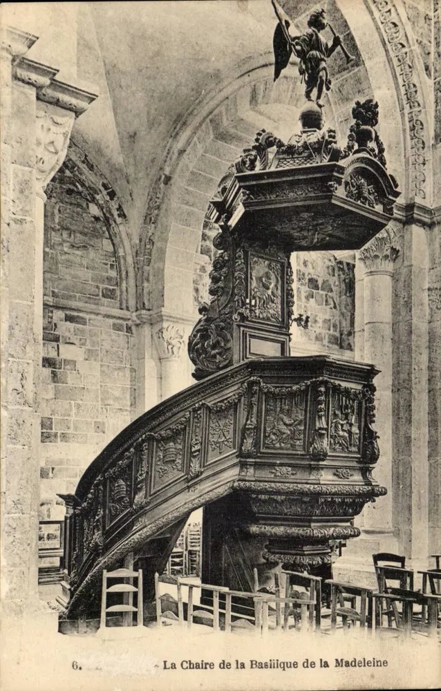 Die Kanzel der Basilika der Madeleine — Verlag Libr.-Imp. Pothain frères, Avallon, n°6 - Vorderseite