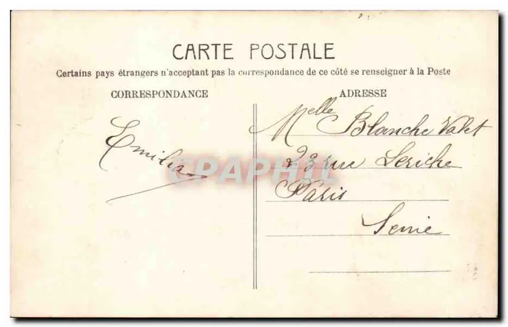Frau mit Blumenstrauß — Frohes Geburtstag 1906 — Comdia, Nr. 8436 - Rückseite