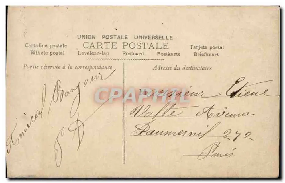Kind mit Fisch — April-Fisch — R. C. O. Française Nr. 0818 - Rückseite