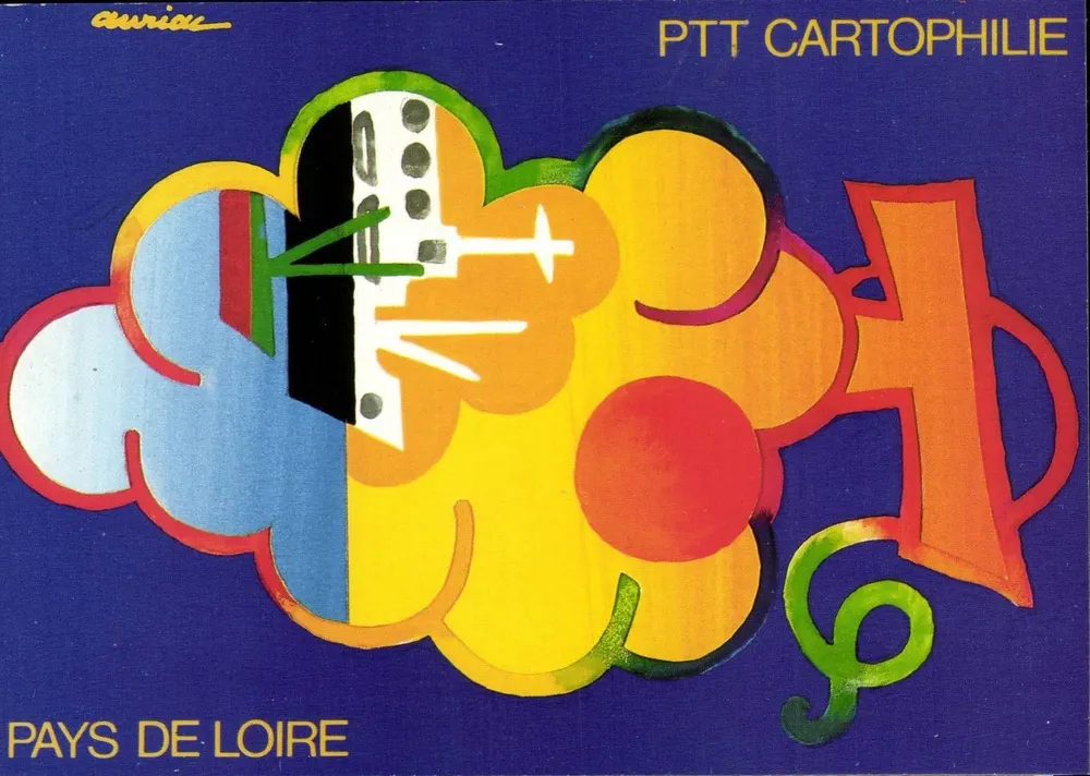 Pays de Loire — Antieke ansichtkaart— oorspronkelijke creatie van Jacques Auriac - Voorkant