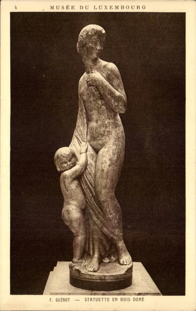 Goldene Holzstatue — F. Guénot — Museum Luxembourg - Vorderseite
