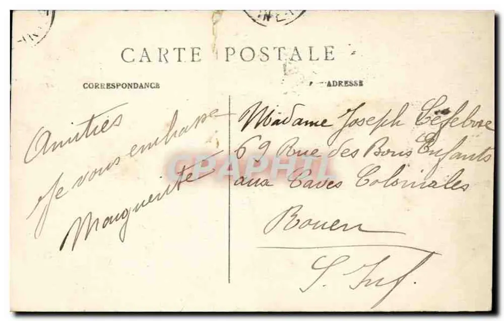 Paris — Das Rathaus und die Pont d'Arcole — C. M. - Rückseite
