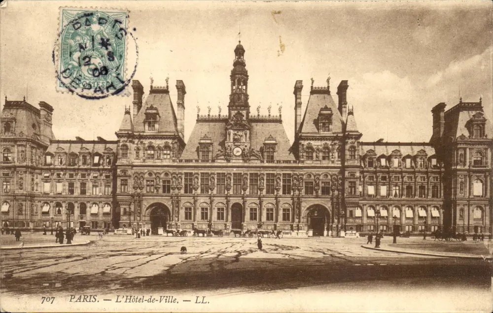 Parijs — Het Hôtel-de-Ville — LL. n°707 - Voorkant