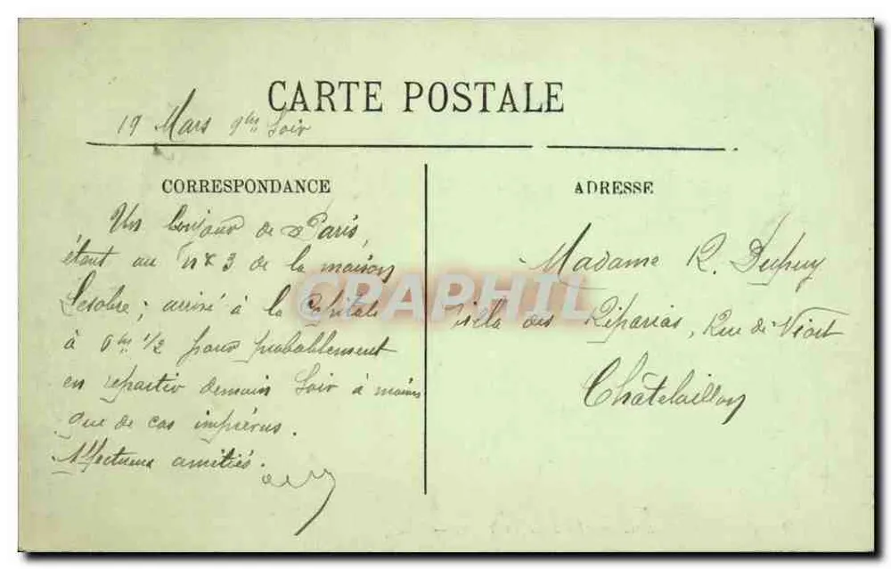 Paris — O Senado — A Sala do Trono — LL. — N° 1662 - Verso