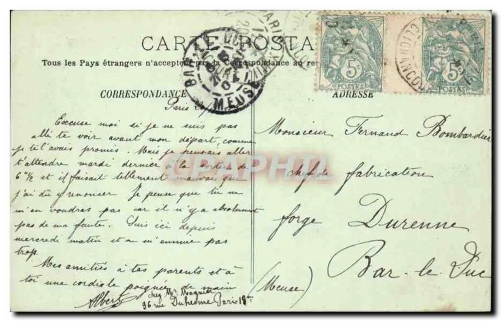 Paris — Das Französische Theater — LL. n° 585 - Rückseite