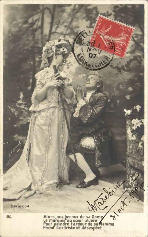 Heiratsantragsszene — Serie 864 — Verlag Mamy - Vorderseite