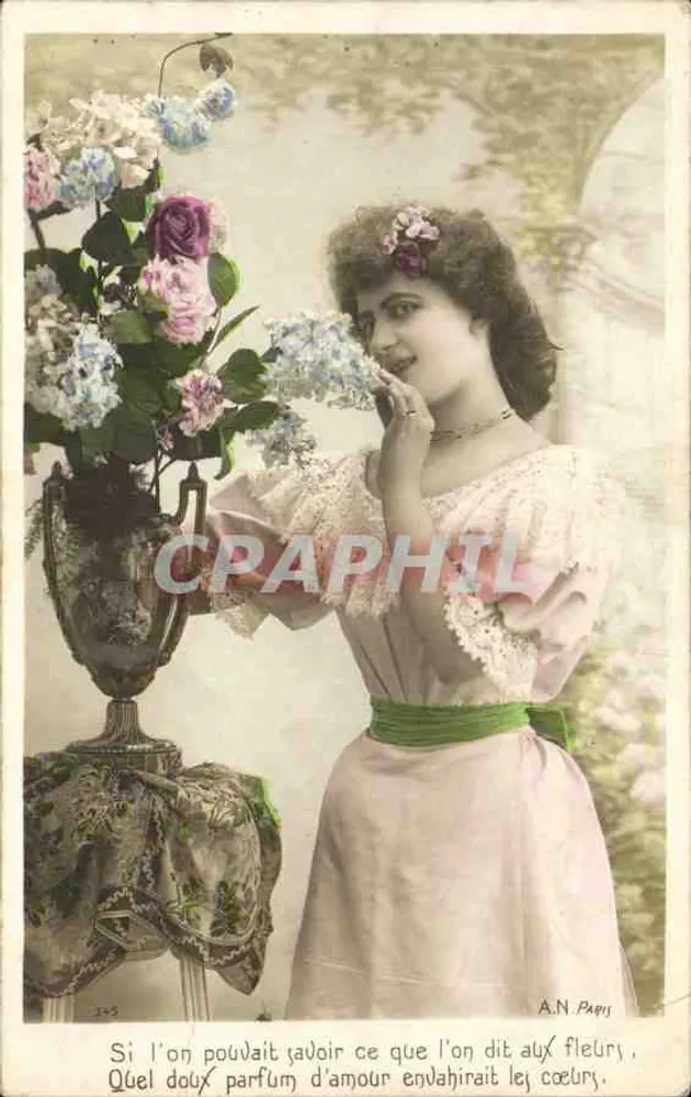 Frau mit Blumen — A.N. Paris, n° 145 - Vorderseite