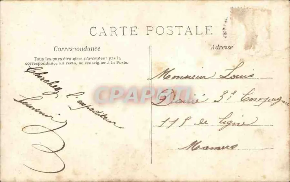 Frau mit Blumen — A.N. Paris, n° 145 - Rückseite