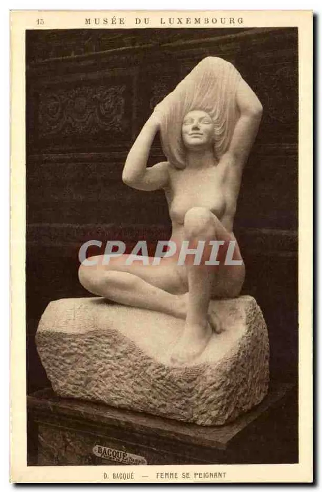 Frau, die sich das Haar kämmt — Musée du Luxembourg — D. Bacqué — n° 45 - Vorderseite