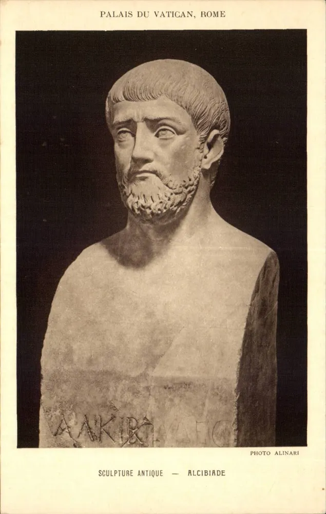 Palast des Vatikans, Rom — Antikes Portrait von Alkibiades — Foto Alinari - Vorderseite