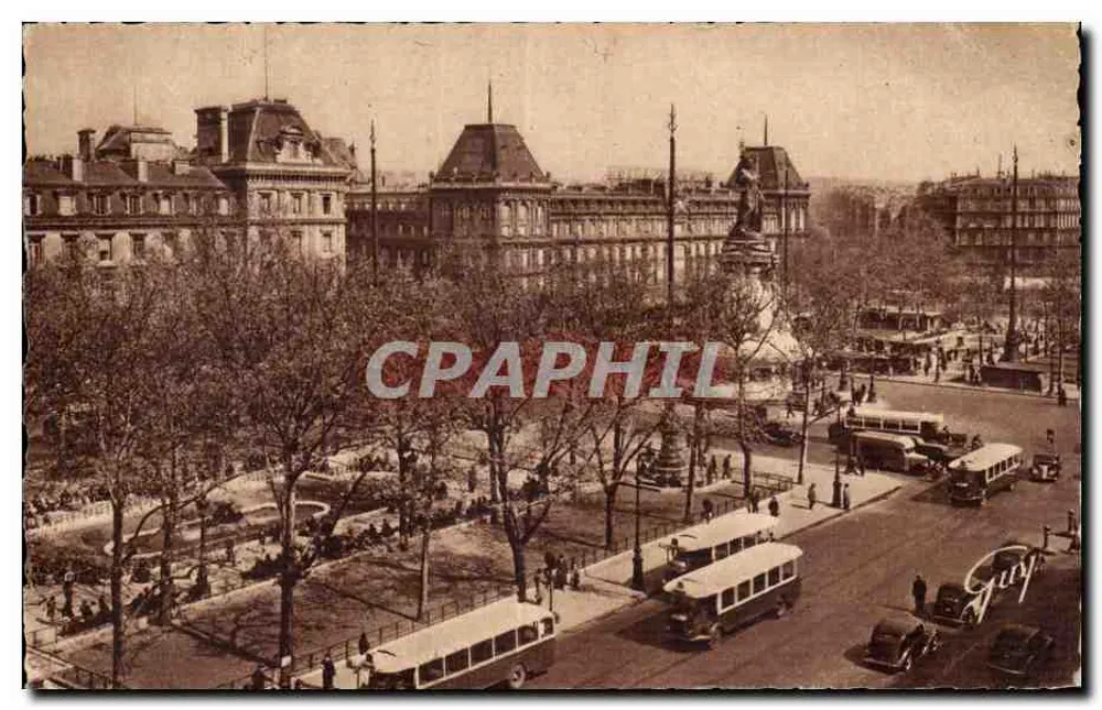 Place de la République — Paris — André LECONTE, editor, n° 75 - Frente