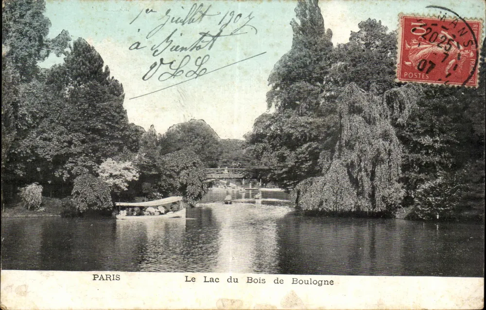 Paris — Der See im Bois de Boulogne — Verleger nicht sichtbar - Vorderseite