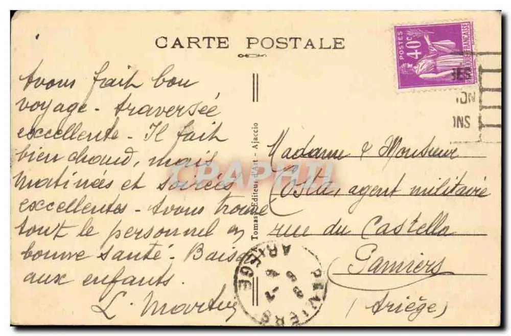 Calvi nachts — Korsika — A. Tomasi, n°752 - Rückseite