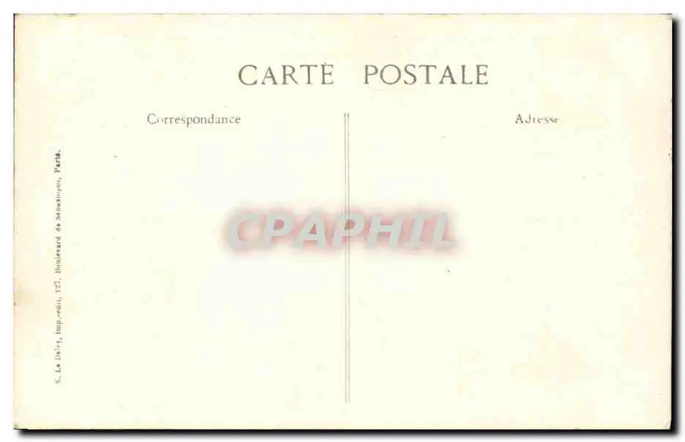 Paris — Boulevard Saint-Denis und die Porte Saint-Martin — S. Le Dain, Boulevard de Sebastopol, Paris - Rückseite