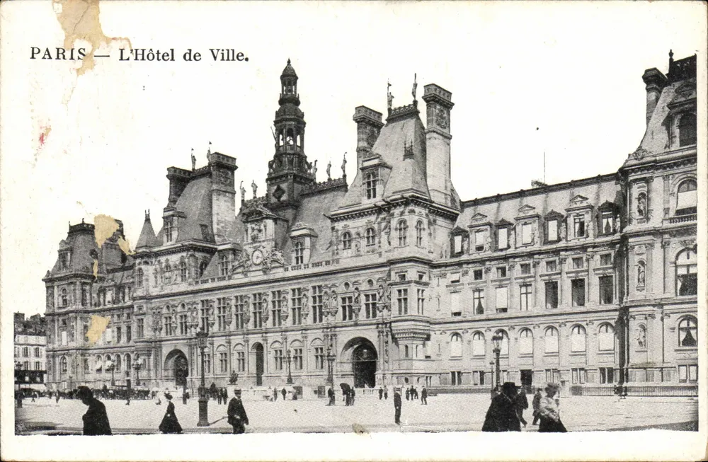 PARIS — O Hotel de Ville. - Frente
