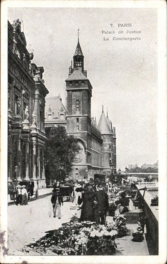 Paris — Palácio de Justiça, A Conciergerie — Editor desconhecido, n°7 - Frente