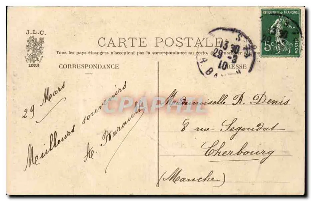 Paris — A Santa Capela — J.L.C. n°34 - Verso