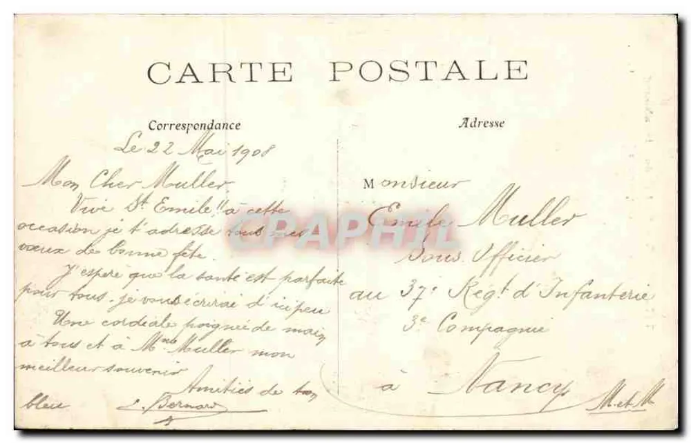 PARIS — Estátua de Strasbourg — Praça da Concórdia — C. M. - Verso
