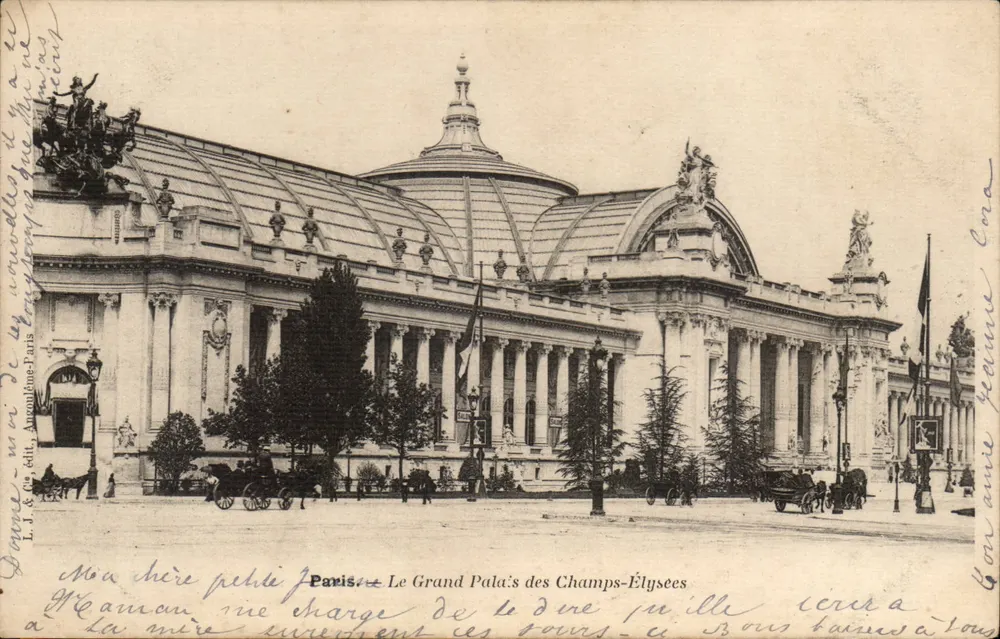 Paris — O Grande Palácio dos Campos Elísios — L.J. & Cie, Annonay - Frente
