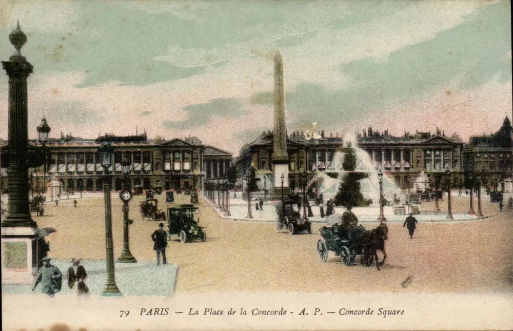 Paris — A Praça da Concórdia — A.P. — Concorde Square - Frente