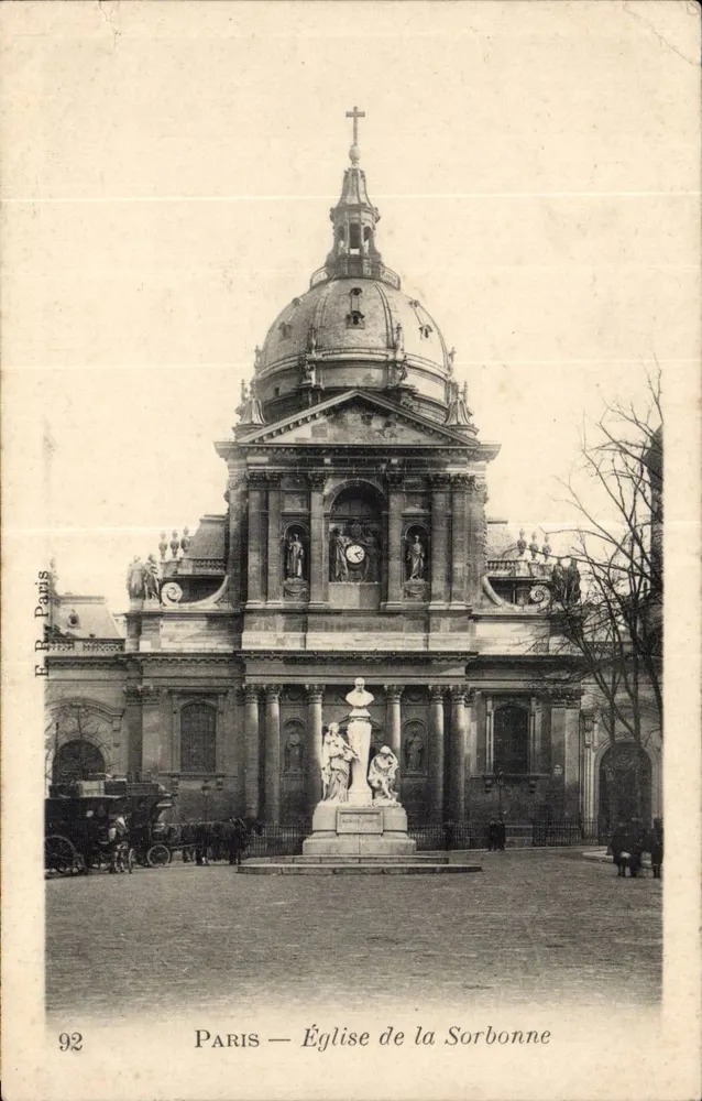 Paris — Igreja da Sorbonne — E. B. Paris, n° 92 - Frente