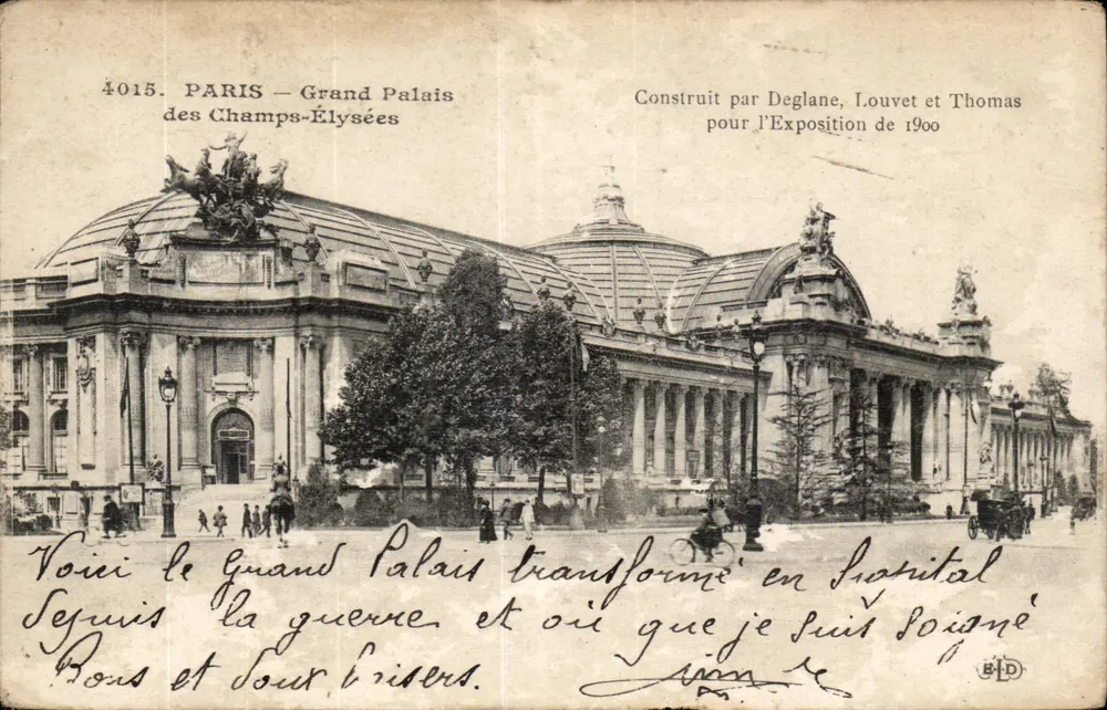 Paris – Grand Palais dos Campos Elísios — Construído por Deglane, Louvet e Thomas para a Exposição de 1900 — n° 4015 - Frente
