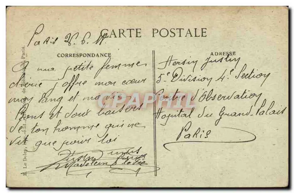 Paris – Grand Palais dos Campos Elísios — Construído por Deglane, Louvet e Thomas para a Exposição de 1900 — n° 4015 - Verso