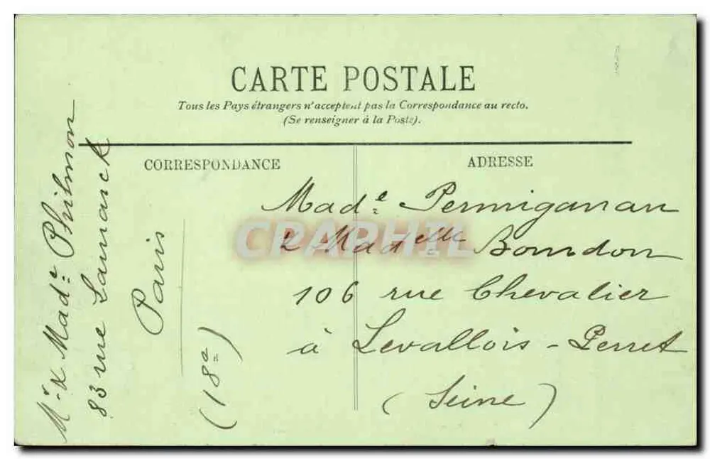 Paris — O Pequeno Palácio — LL. n°29 - Verso