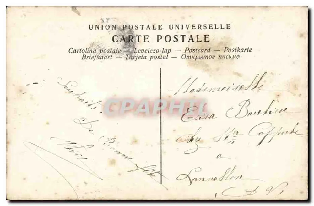 Lächelnde junge Frau — Blumenrahmen — Verlag Paris, Nr. 132 - Rückseite