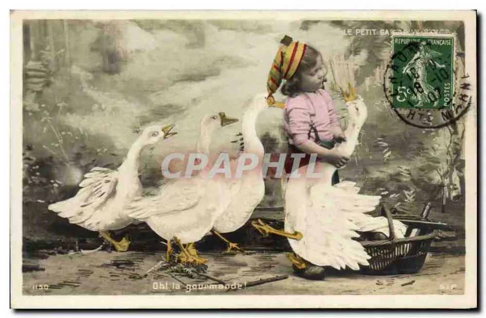 Kleine Mädchen mit Enten — Le Petit Gaston d'Orléans — n°150 - Vorderseite