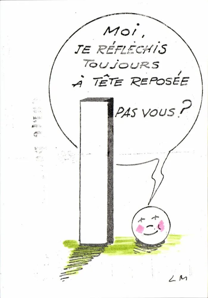 Humoristische Ansichtskarte — Zeichnung von L.M. — veröffentlicht von der 'Société des Jeux de Lettres' von Léon Max - Vorderseite