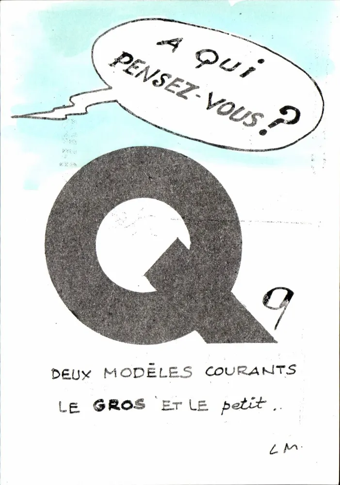Zwei gängige Modelle — Das große und das kleine — Gesellschaft der Wortspiele, Serie 84 - Vorderseite