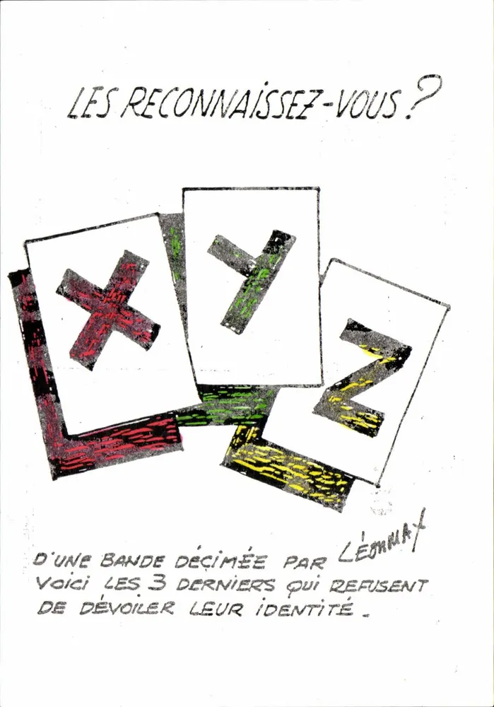 Die Letzten Drei — Gesellschaft der Buchstaben-Spiele — Léon Max - Vorderseite